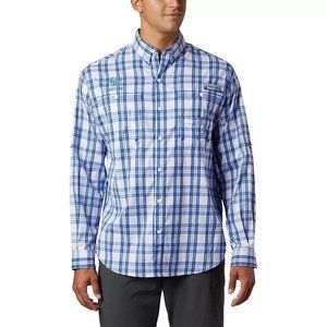 Kentucky Wildcats UK Columbia Super Tamiami PFG Men's XL Vented Shirt Blue White